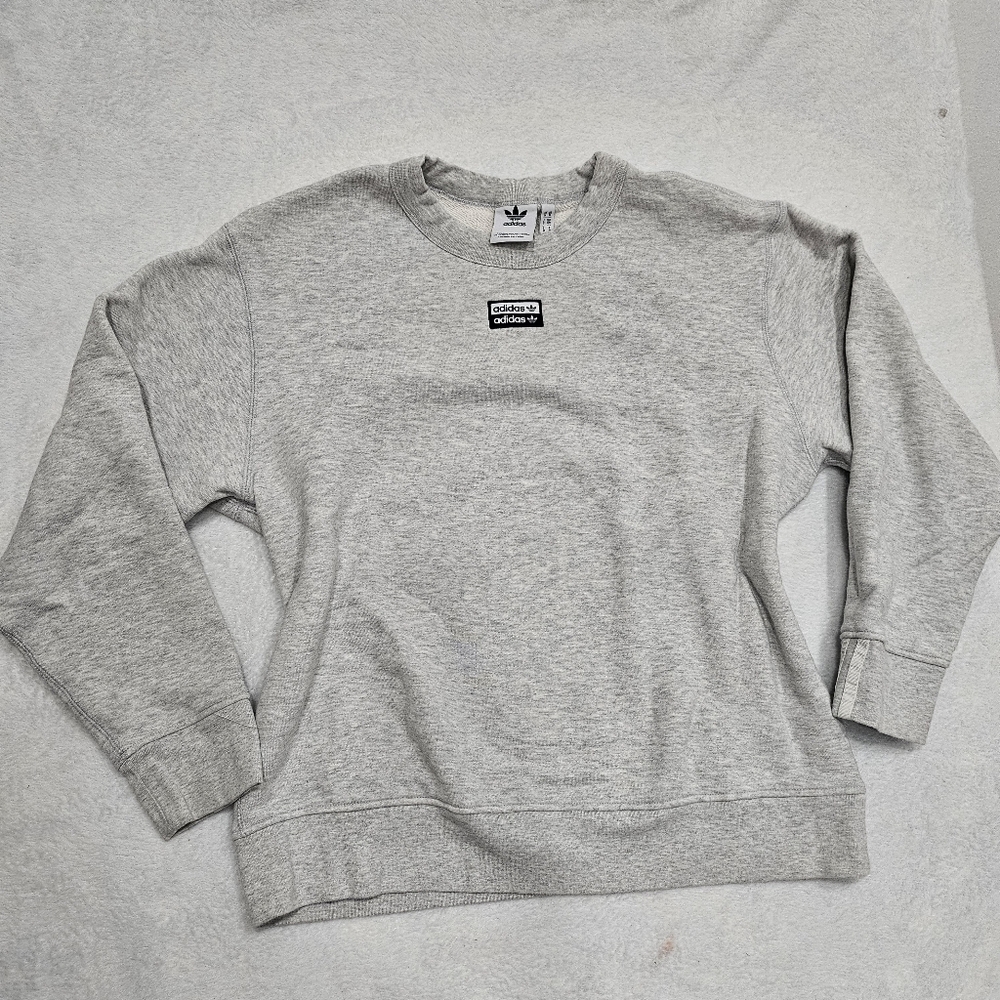 Adidas Gray Men's Sweater R.Y.V. CREW SWEATSHIRT Medium